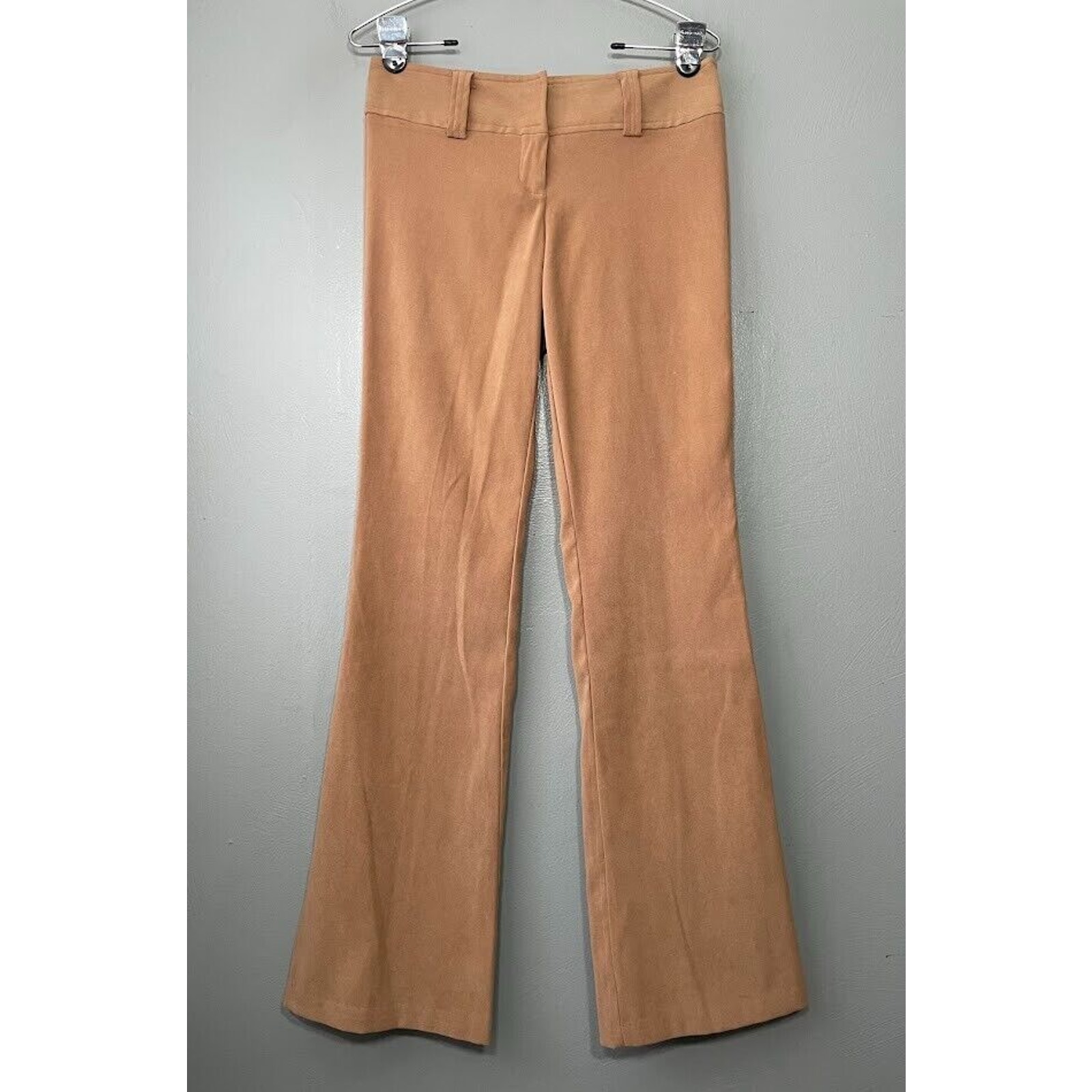 Tracy Evans Limited Trousers Juniors Size 5 Tan Dress Pants Low Rise Flare Y2k